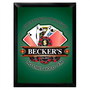 Personalized Poker Pub Sign - Texas Hold-Em Poker