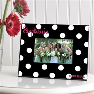 Personalized Polka Dot Picture Frame