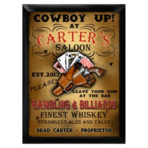 Personalized Saloon Pub Sign