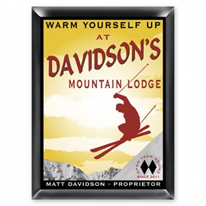 Personalized Ski Lodge Pub Sign