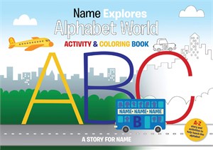 Personalized Supersize Alphabet World Color In Activity Book