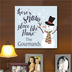 Personalized There’s Snowplace Like Home Canvas