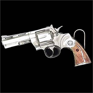 Revolver Enameled Belt Buckle