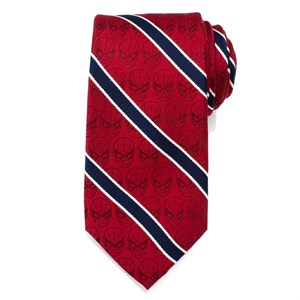 Spider-Man Red and Navy Stripe Men's Tie