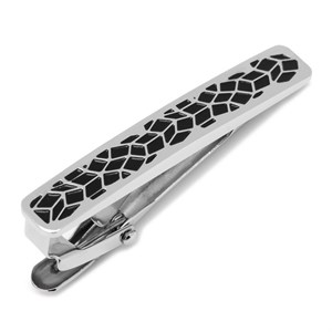 Stainless Steel Geometric Cell Tie Clip