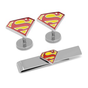 Superman Cufflinks and Tie Bar Gift Set