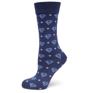 Superman Diamond Navy Socks