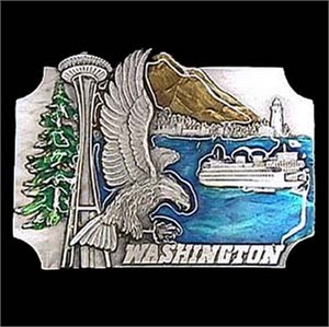 Washington Eagle Enameled Belt Buckle