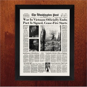Washington Post Newspaper Front Page Reprint - Framed