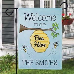 Personalized Welcome To Our Beehive Garden Flag