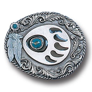 Western Claw with Stone Enameled Belt Buckle