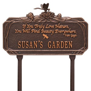 Personalized Dragonfly Garden Quote Lawn Plaque