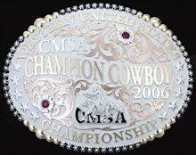 Cowboy Mounted Shooter Champion Buckle