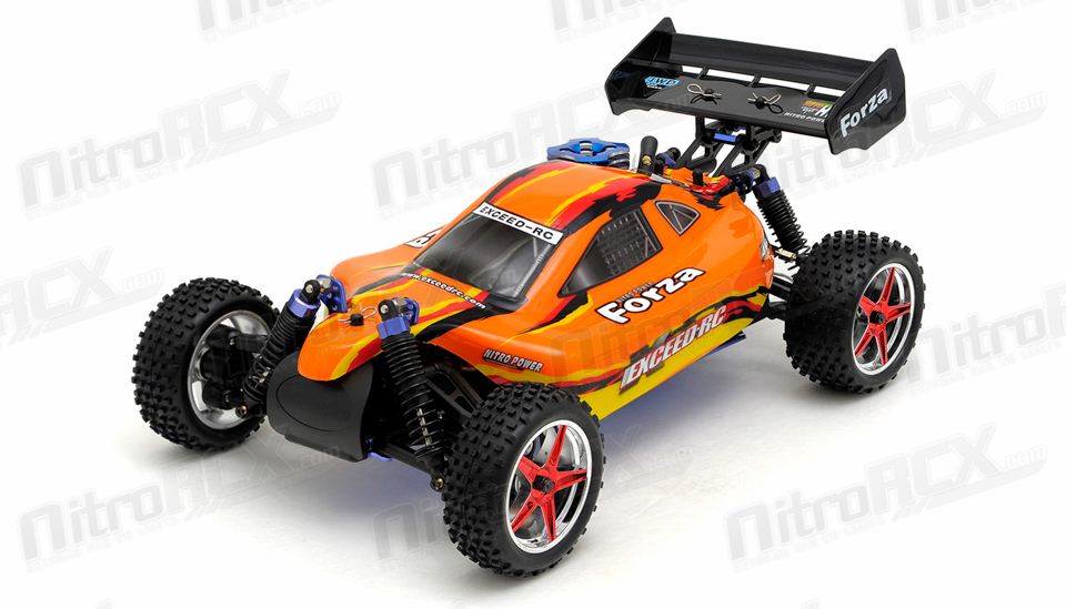 Fire Yellow Exceed RC 1/10 2.4Ghz Forza .18 Engine RTR Nitro Powered Off Road Buggy 