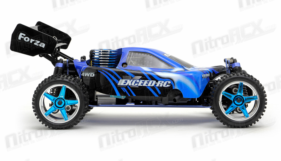 Exceed RC Froza 1/10 Nitro Gas .18 Engine Remote RC RTR Buggy Storm Blue 