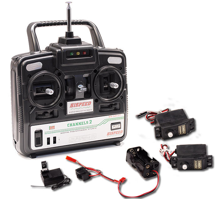 2 channel transmitter and receiver for rc boat
