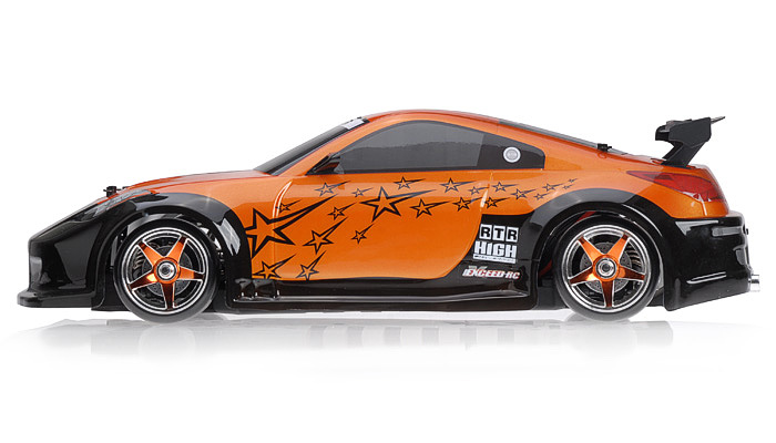 1:10 Scale Thunder Drift Road Racing RC remote Control Car 4WD 2.4GHz Orange 